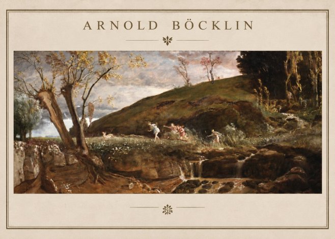 Arnold Böcklin Nymphs and Satyr No2 - Poster