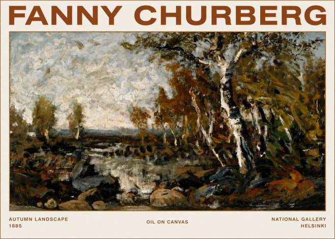 Fanny Churberg Autumn Landscape No3 - Poster