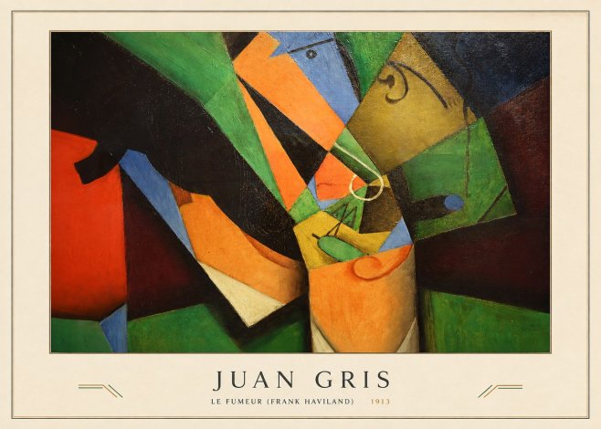 Juan Gris Le Fumeur (Frank Haviland) No3 - Poster