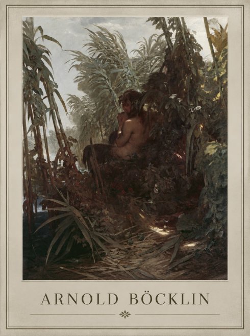 Arnold Böcklin Faun Playing the Panpipes No1 - Poster