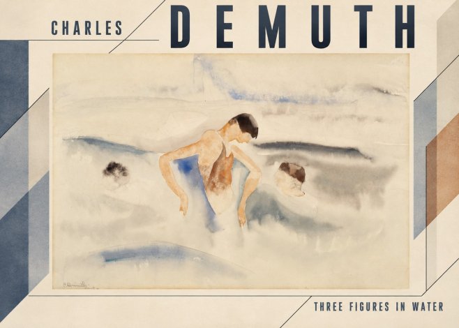 Charles Demuth Three Figures in Water No4 - Poster