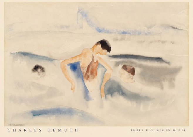 Charles Demuth Three Figures in Water No6 - Poster