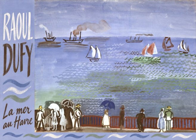 Raoul Dufy La Mer Au Havre No4 - Poster