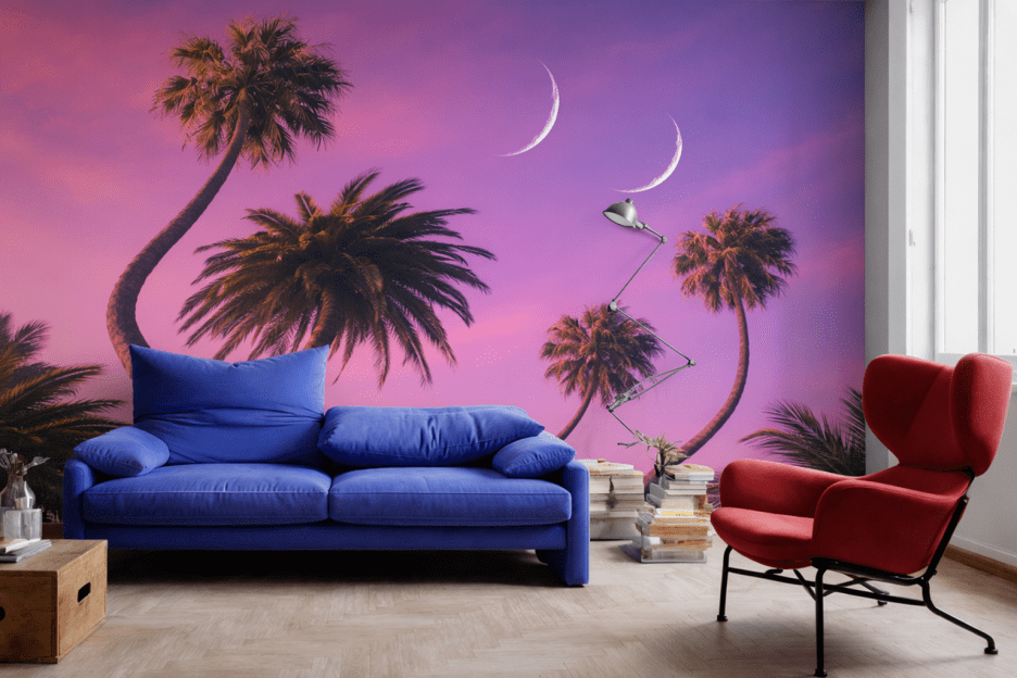 Curved Palms Mural