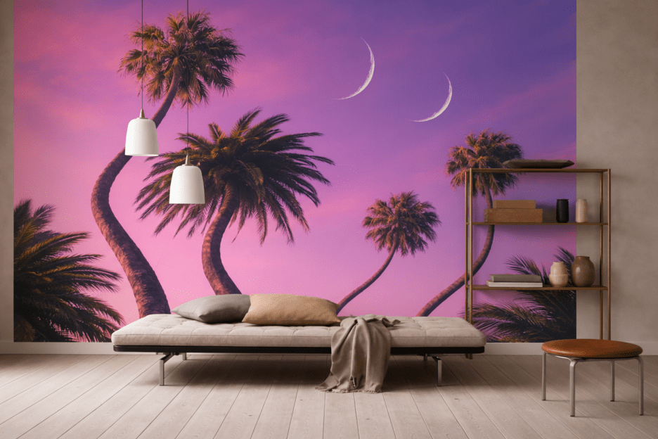 Curved Palms Mural