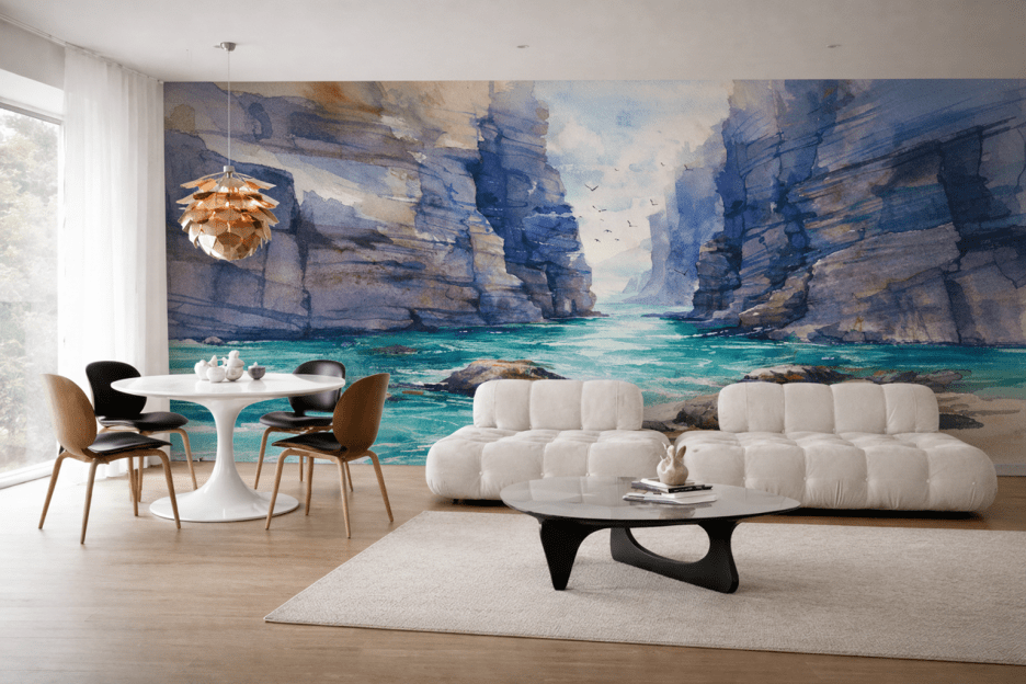 Sculpted Cliffside Waves