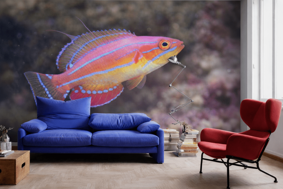 Vivid Coral Mirage