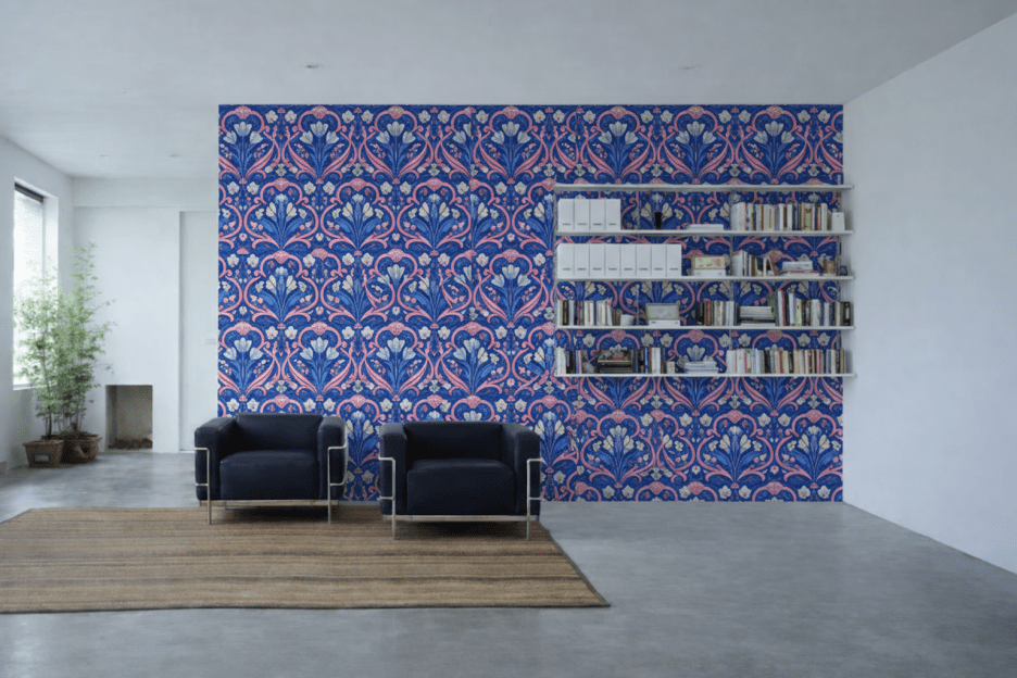 Coral Blossom Tapestry