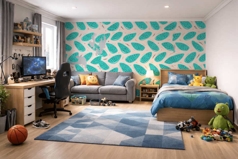 Aqua Streaks Motif