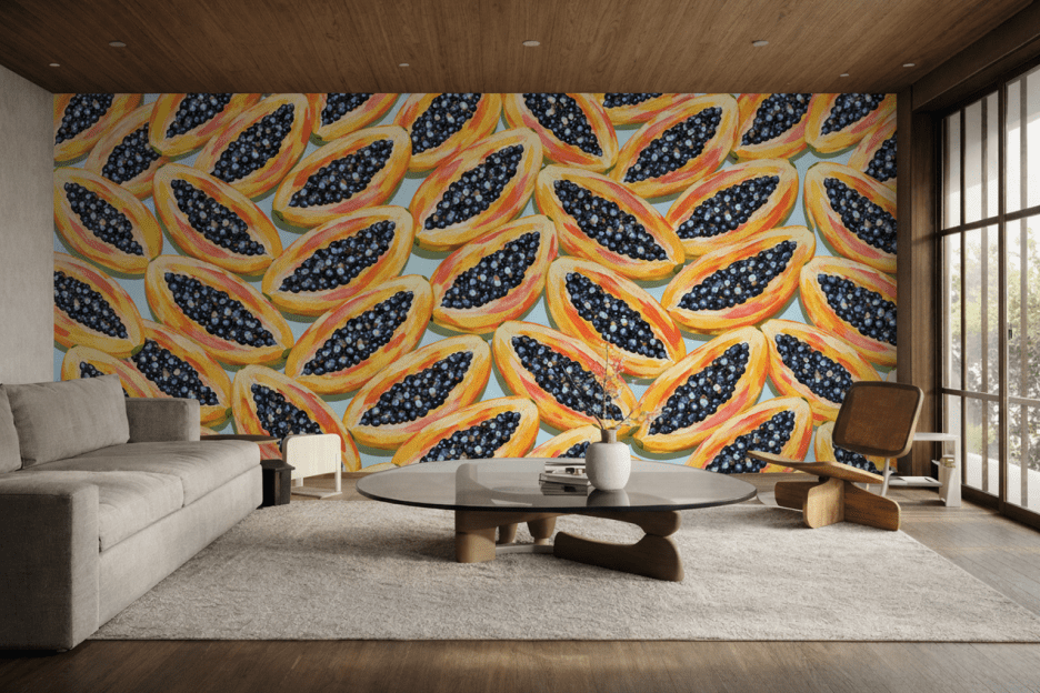 Sunlit Papaya Mosaic