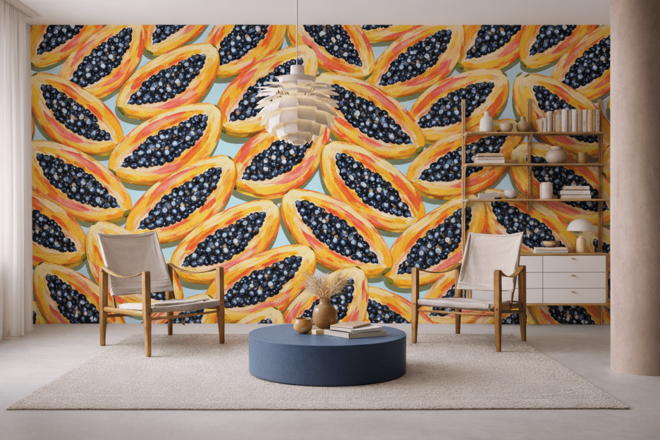 Sunlit Papaya Mosaic