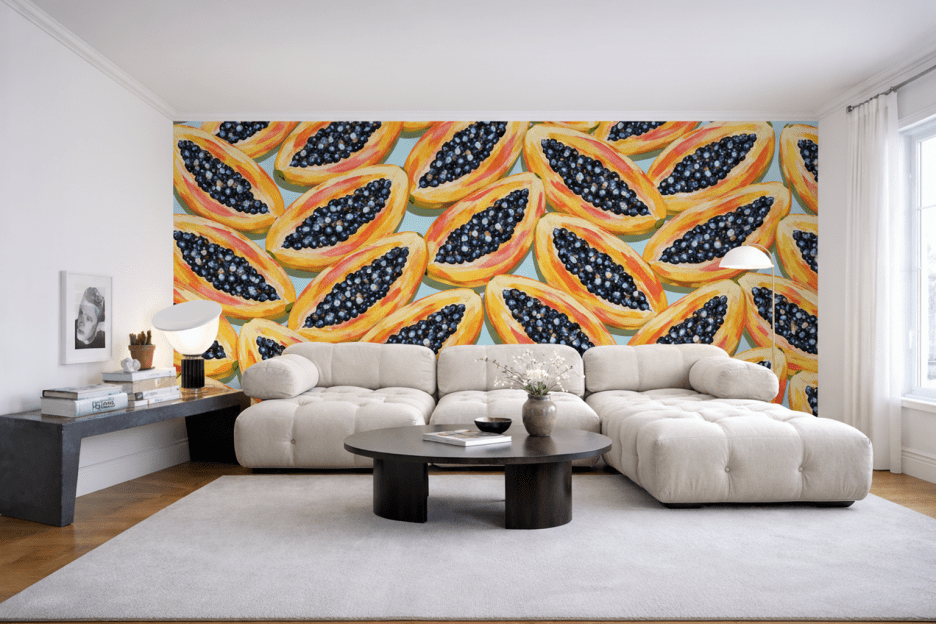 Sunlit Papaya Mosaic