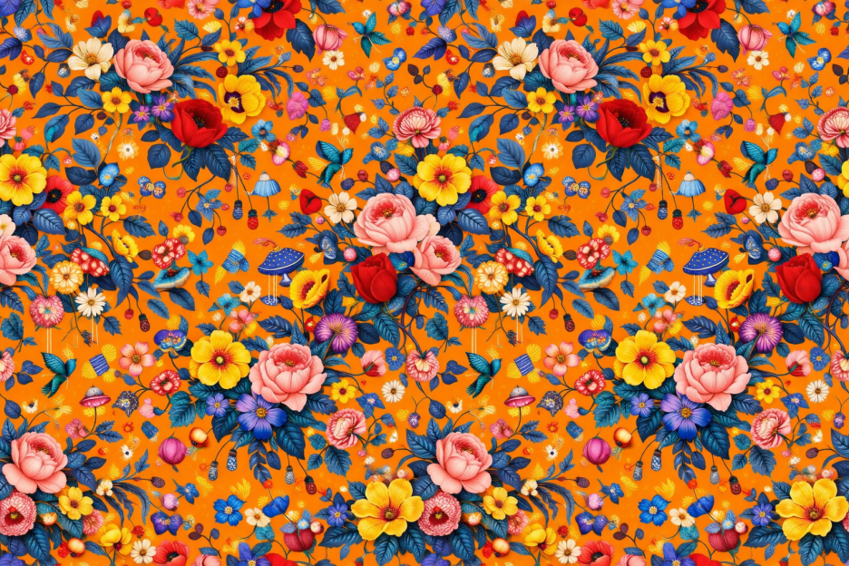 Vibrant Blossom Tapestry