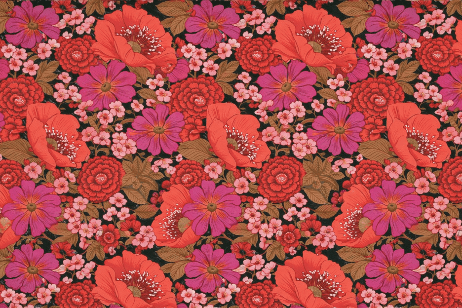 Crimson Petal Tapestry