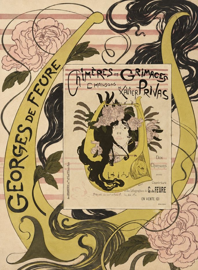Georges de Feure Chimères Et Grimaces No6 - Poster