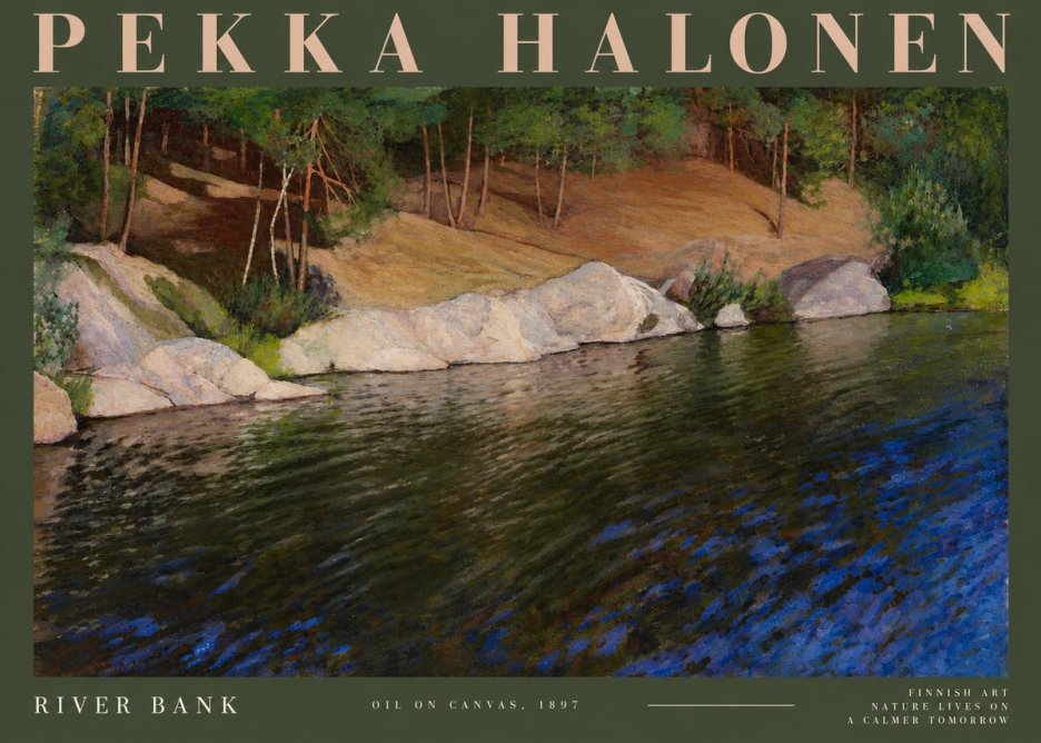 Pekka Halonen River Bank No4 - Poster