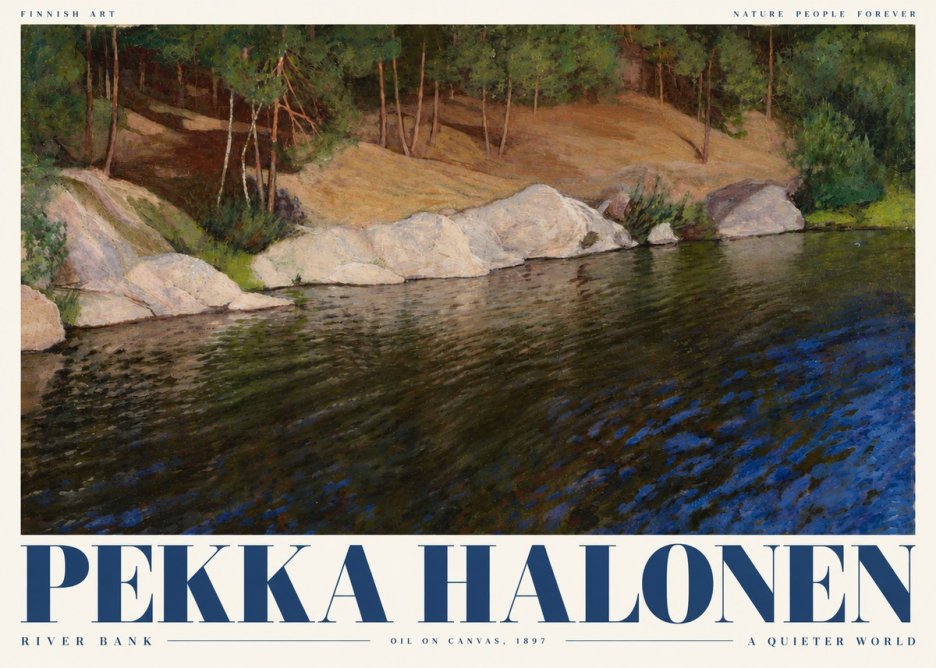 Pekka Halonen River Bank No5 - Poster