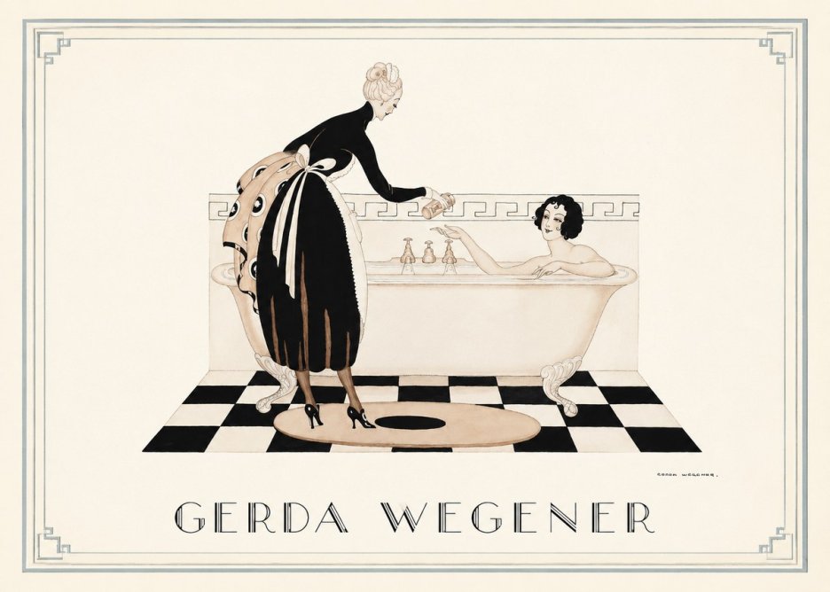 Gerda Wegener Woman in Bathtub No1 - Poster