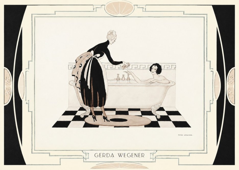 Gerda Wegener Woman in Bathtub No4 - Poster