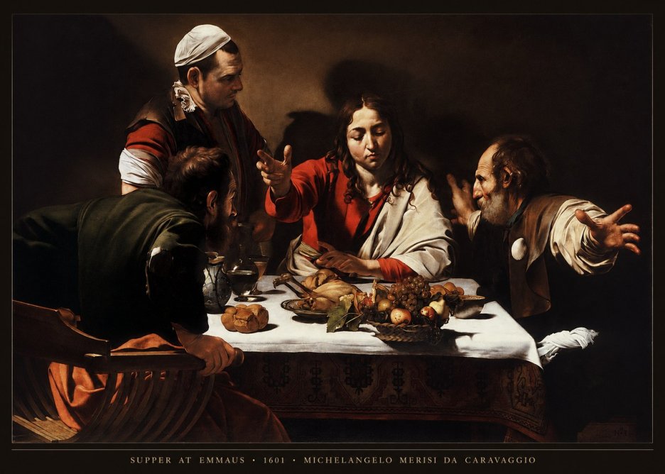 Michelangelo Merisi da Caravaggio Supper at Emmaus No5 - Poster