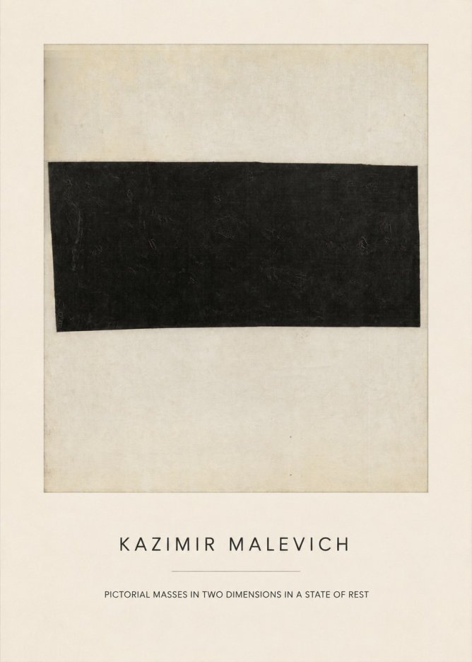 Kazimir Malevich Pictorial Masses in Two Dimensions in a State of Rest No4 - Poster