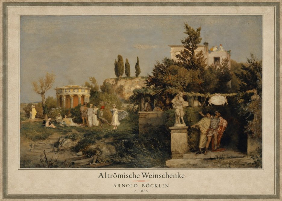Arnold Böcklin Altrömische Weinschenke No3 - Poster