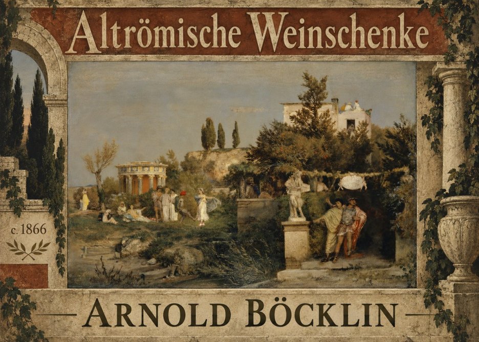 Arnold Böcklin Altrömische Weinschenke No5 - Poster