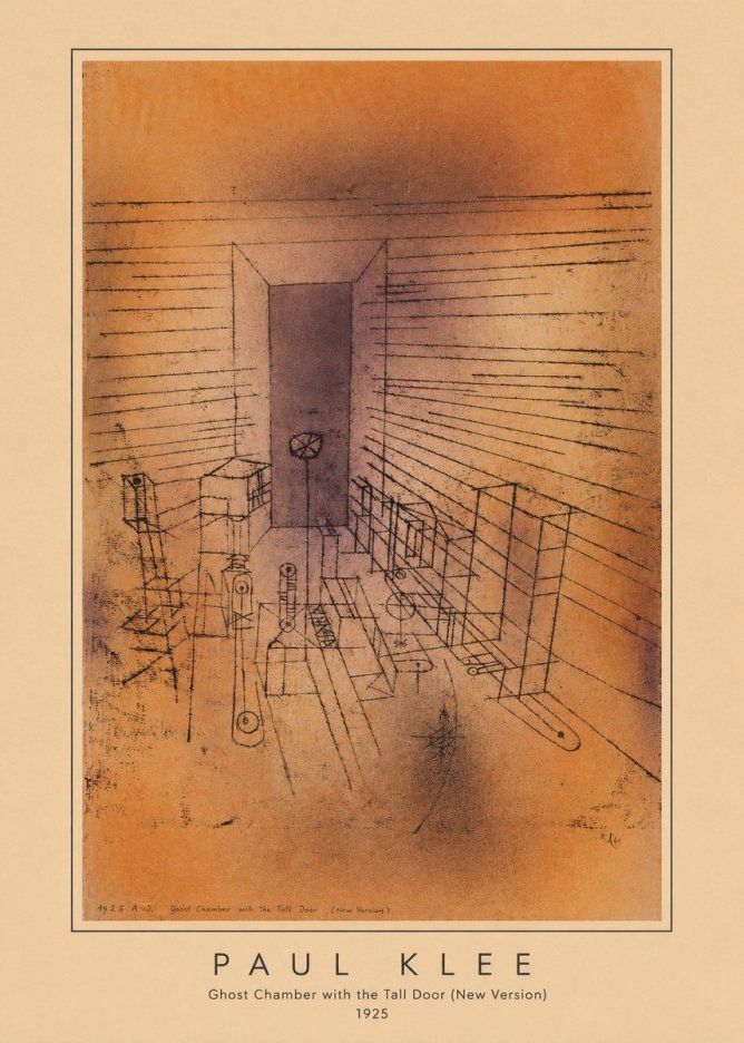 Paul Klee Ghost Chamber with the Tall Door (New Version) No3 - Poster