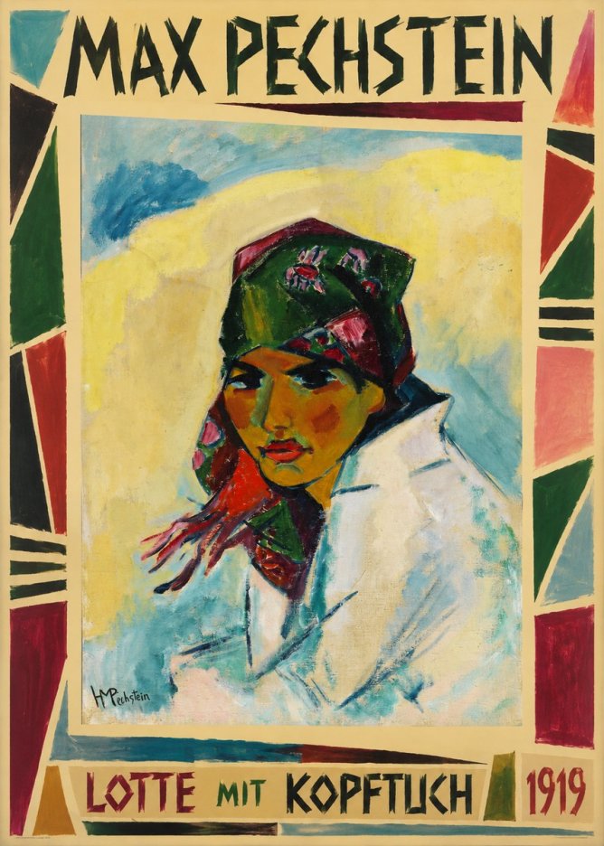 Max Pechstein Lotte Mit Kopftuch 1919 No4 - Poster