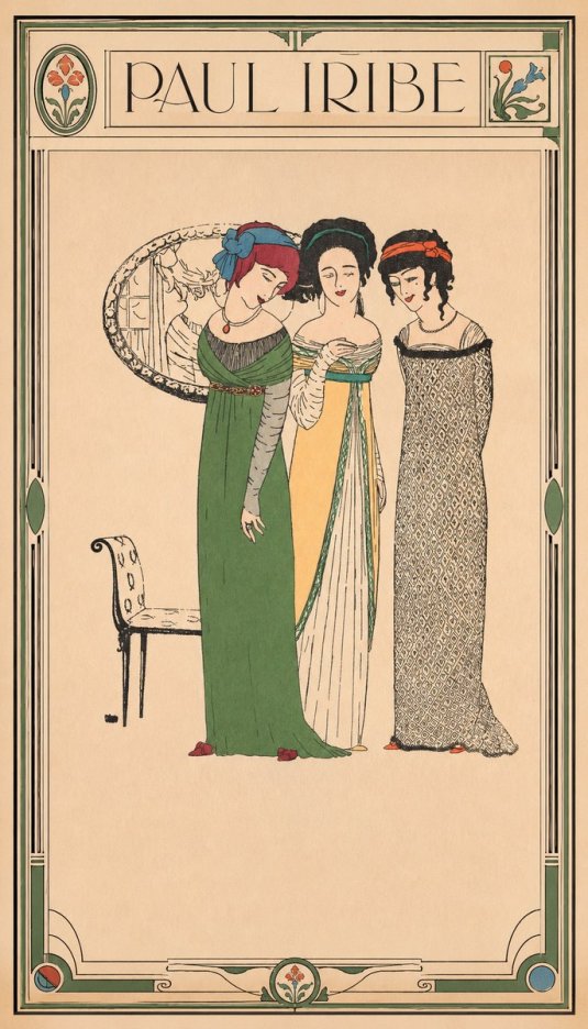 Paul Iribe Three Women in Fashion No1 - Poster