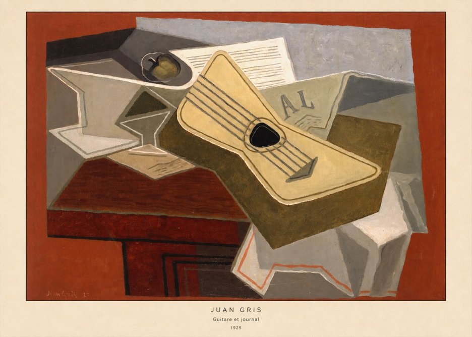 Juan Gris Guitare Et Journal No5 - Poster