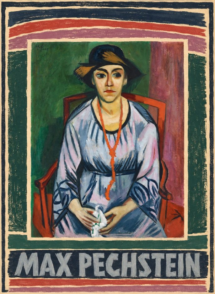 Max Pechstein Seated Woman with Hat No3 - Poster