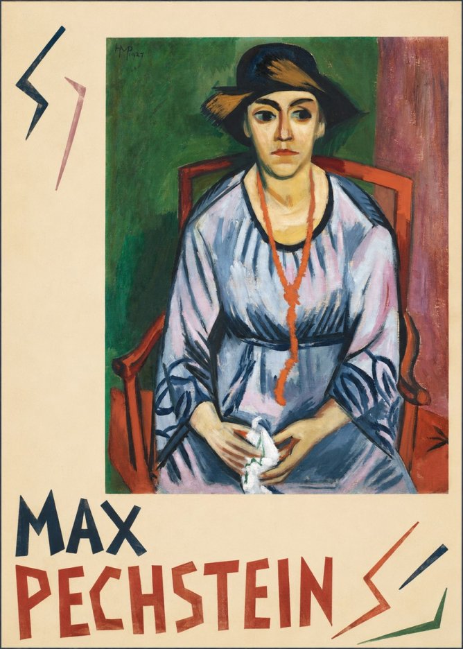 Max Pechstein Seated Woman with Hat No4 - Poster
