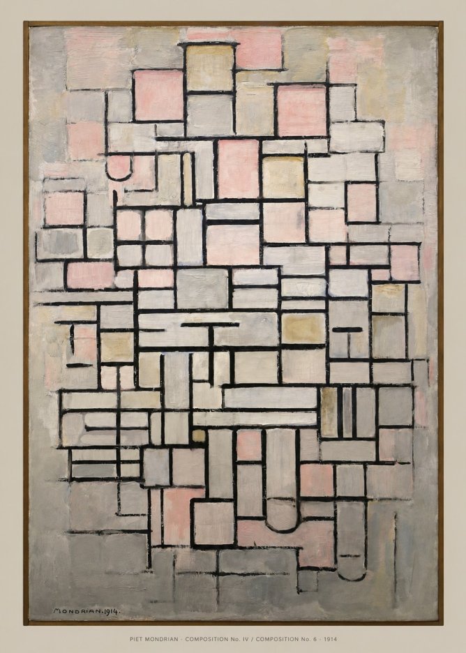Piet Mondrian Composition No. Iv / Composition No. 6 No6 - Poster
