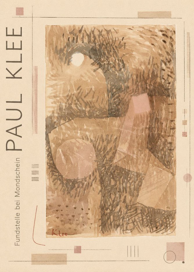 Paul Klee Fundstelle Bei Mondschein No2 - Poster