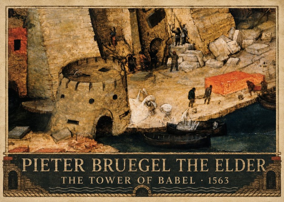 Pieter Bruegel The Tower of Babel II No3 - Poster