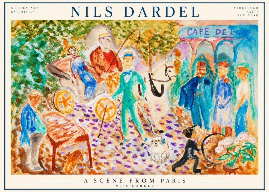 Nils Dardel A Scene from Paris No1 - Poster