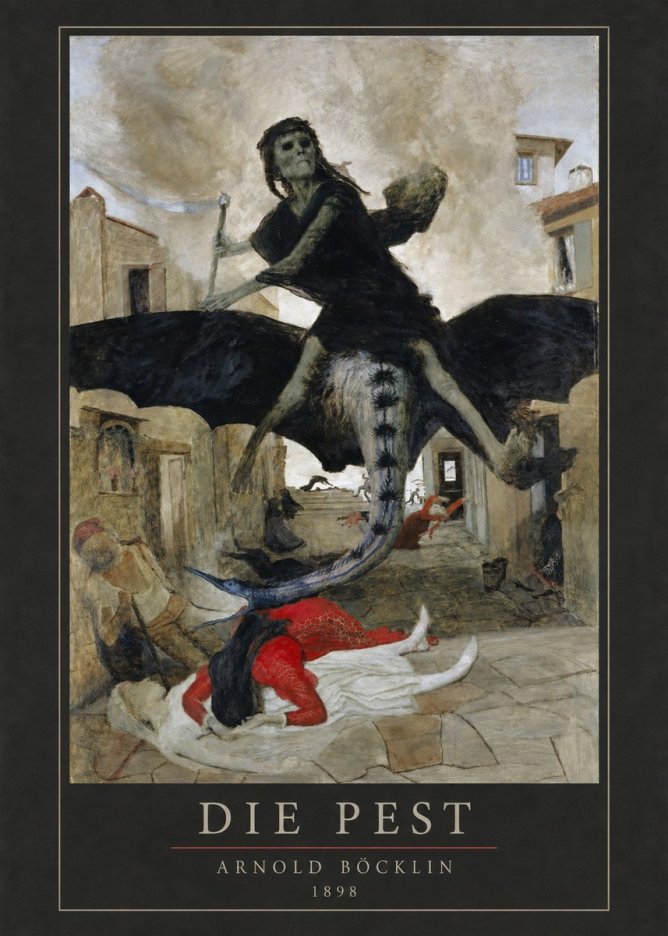 Arnold Böcklin Die Pest I No3 - Poster
