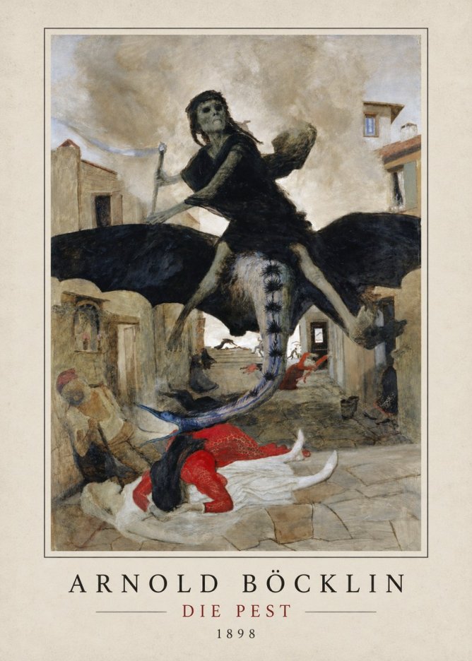 Arnold Böcklin Die Pest I No4 - Poster