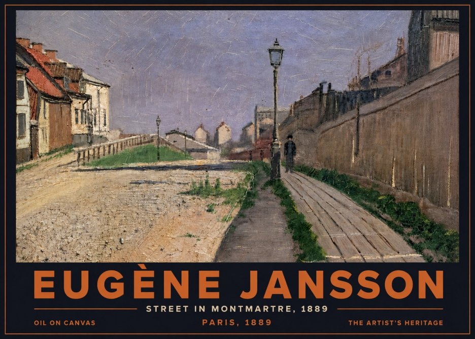 Eugène Jansson Street in Montmartre, 1889 No5 - Poster
