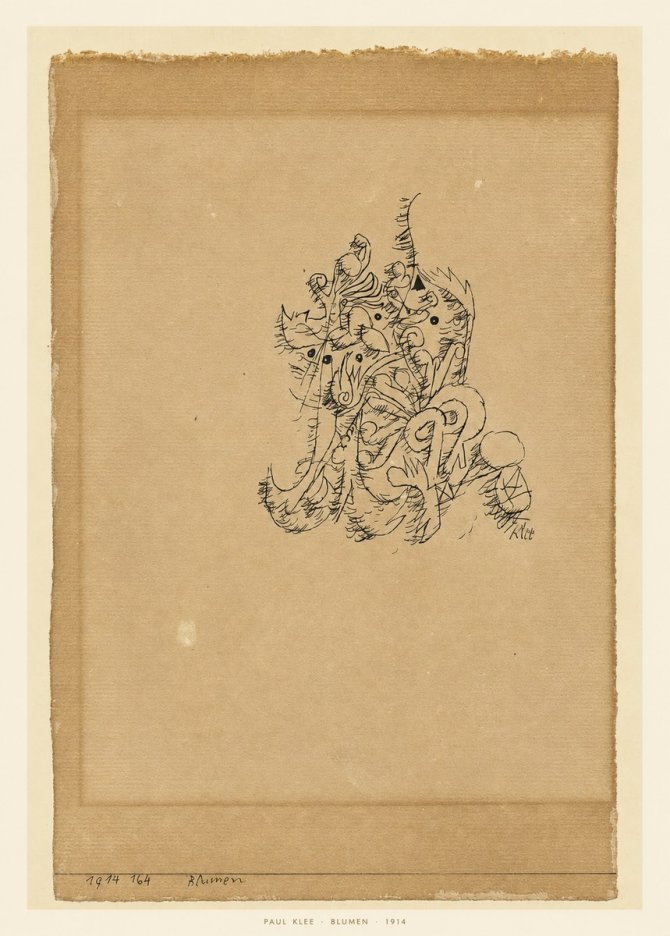 Paul Klee Blumen I No6 - Poster