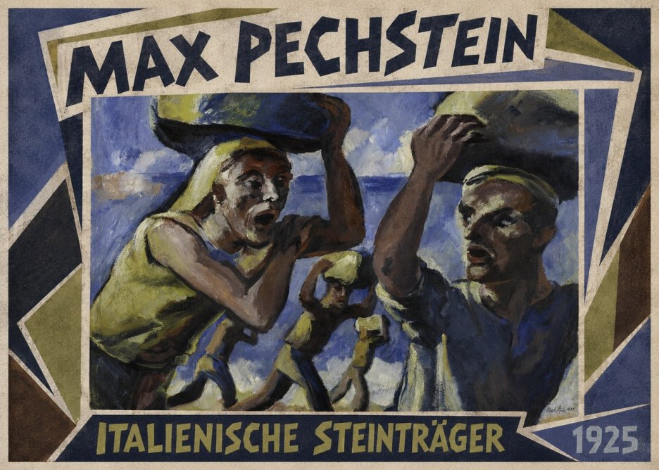 Max Pechstein Italienische Steinträger No1 - Poster
