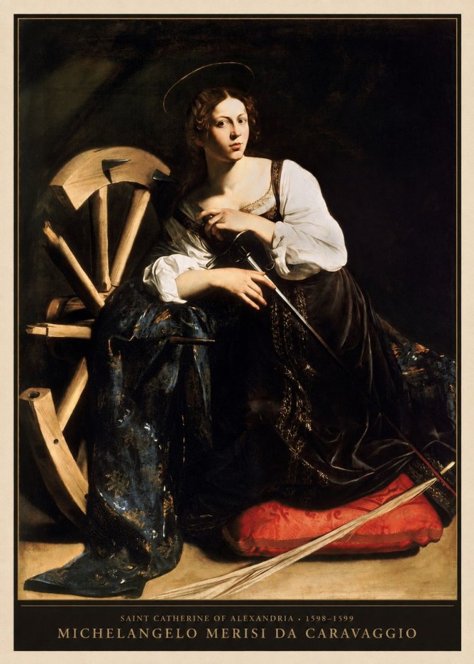 Michelangelo Merisi da Caravaggio Saint Catherine of Alexandria I No5 - Poster
