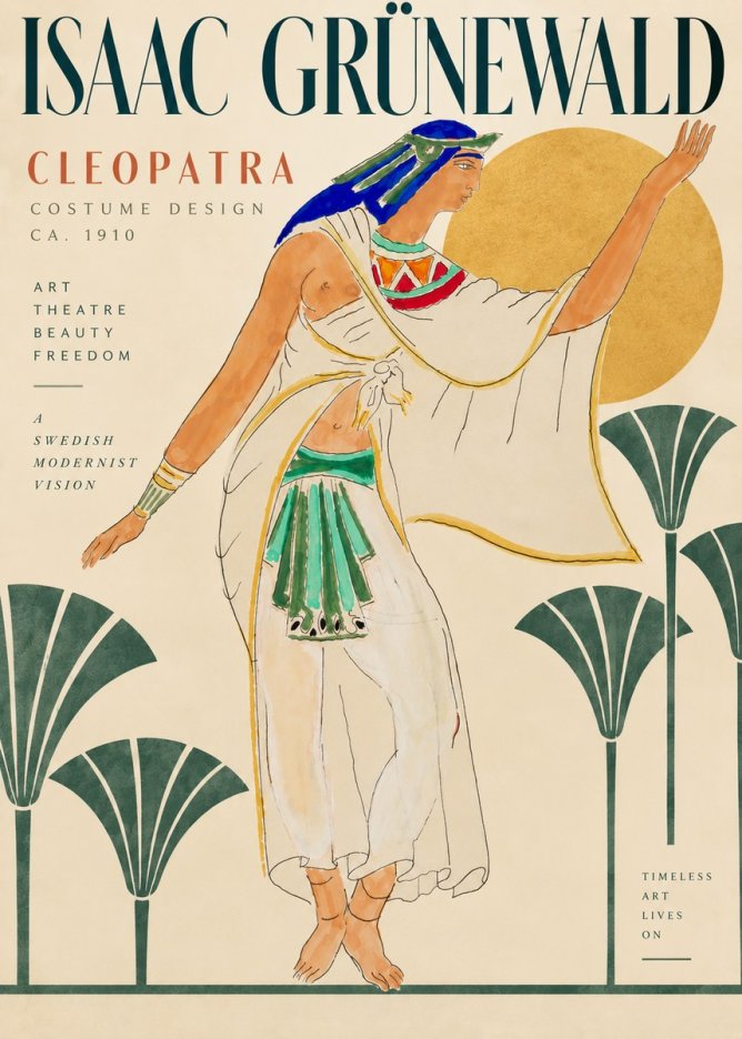 Isaac Grünewald Cleopatra - Costume Design No6 - Poster