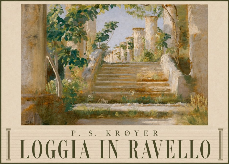 P.S. Krøyer Loggia in Ravello No6 - Poster