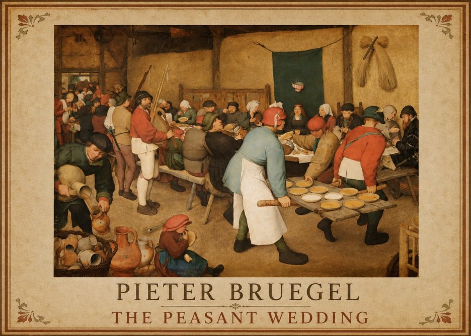 Pieter Bruegel The Peasant Wedding I No1 - Poster