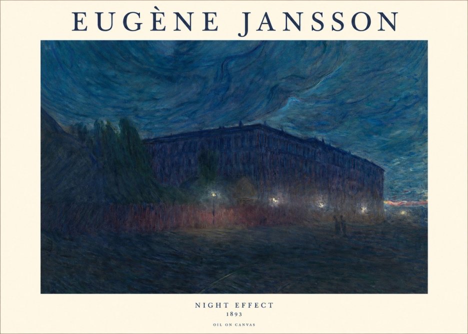 Eugène Jansson Night Effect No1 - Poster