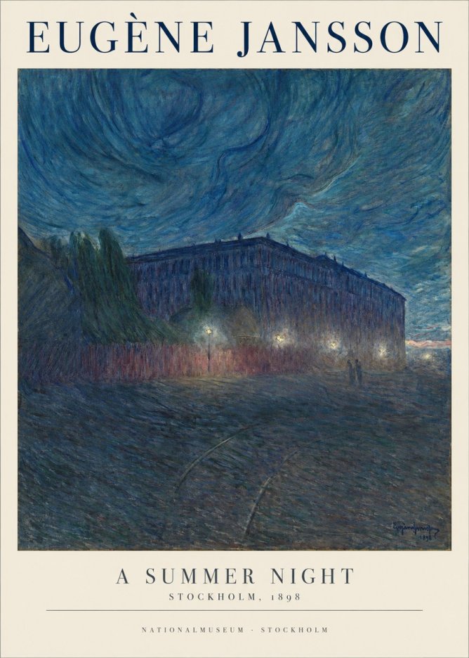 Eugène Jansson Night Effect No2 - Poster