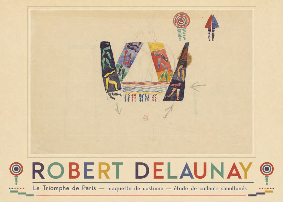 Robert Delaunay Le Triomphe De Paris — Maquette De Costume — Étude De Collants Simultanés No3 - Poster