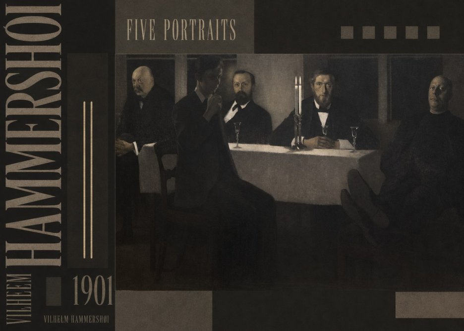 Vilhelm Hammershøi Five Portraits I No5 - Poster